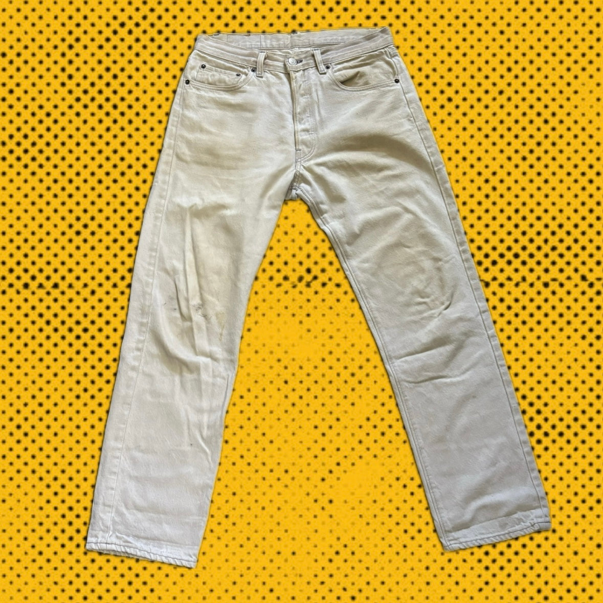 DISTRESSED LEVI’S CREAM WHITE 31x28