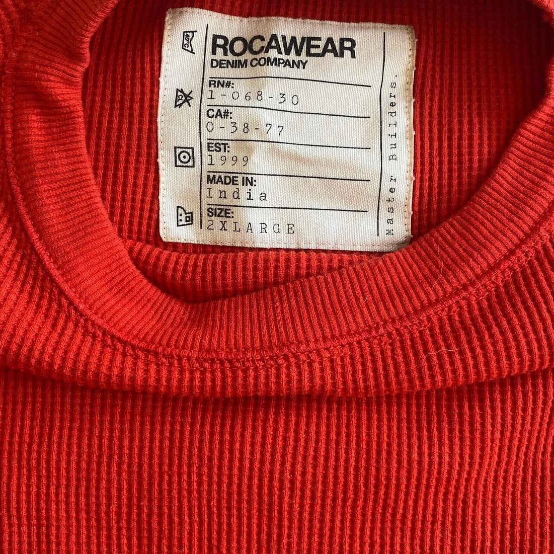 ROCAWEAR EMBRROIDERED THERMAL XXL