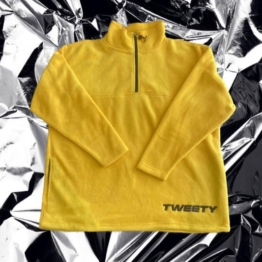 WARNER BROS. TWEETY BIRD FLEECE HALF-ZIP XL