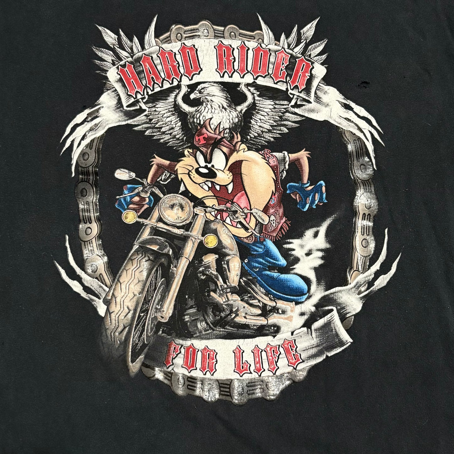 "HARD RIDER FOR LIFE" WARNER BROTHERS TEE XXL